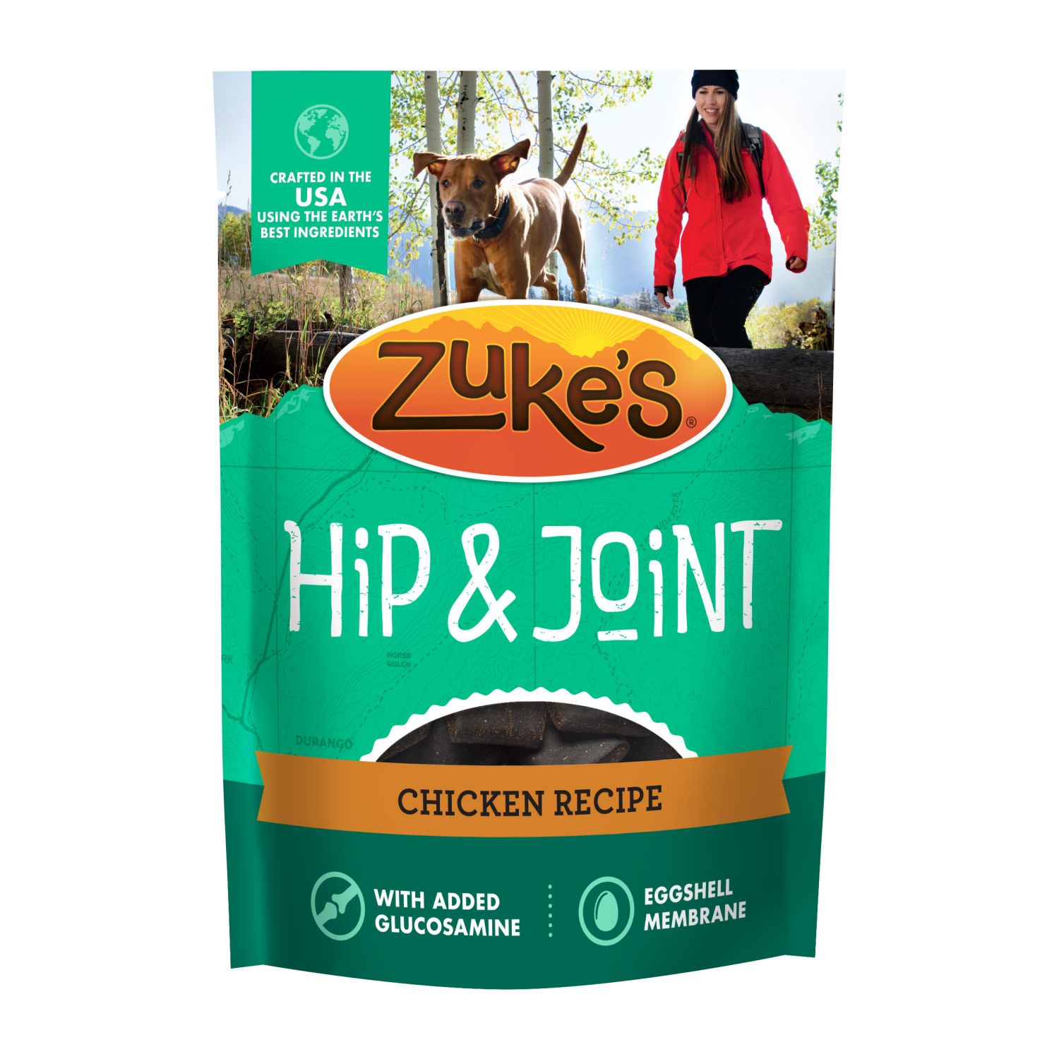 slide 1 of 5, Zukes Hip And Joint Dog Treats, Soft And Chewy Natural Bag Of Treats, Hip And Joint Support, Chicken Recipe - 6 oz. Bag, 6 oz