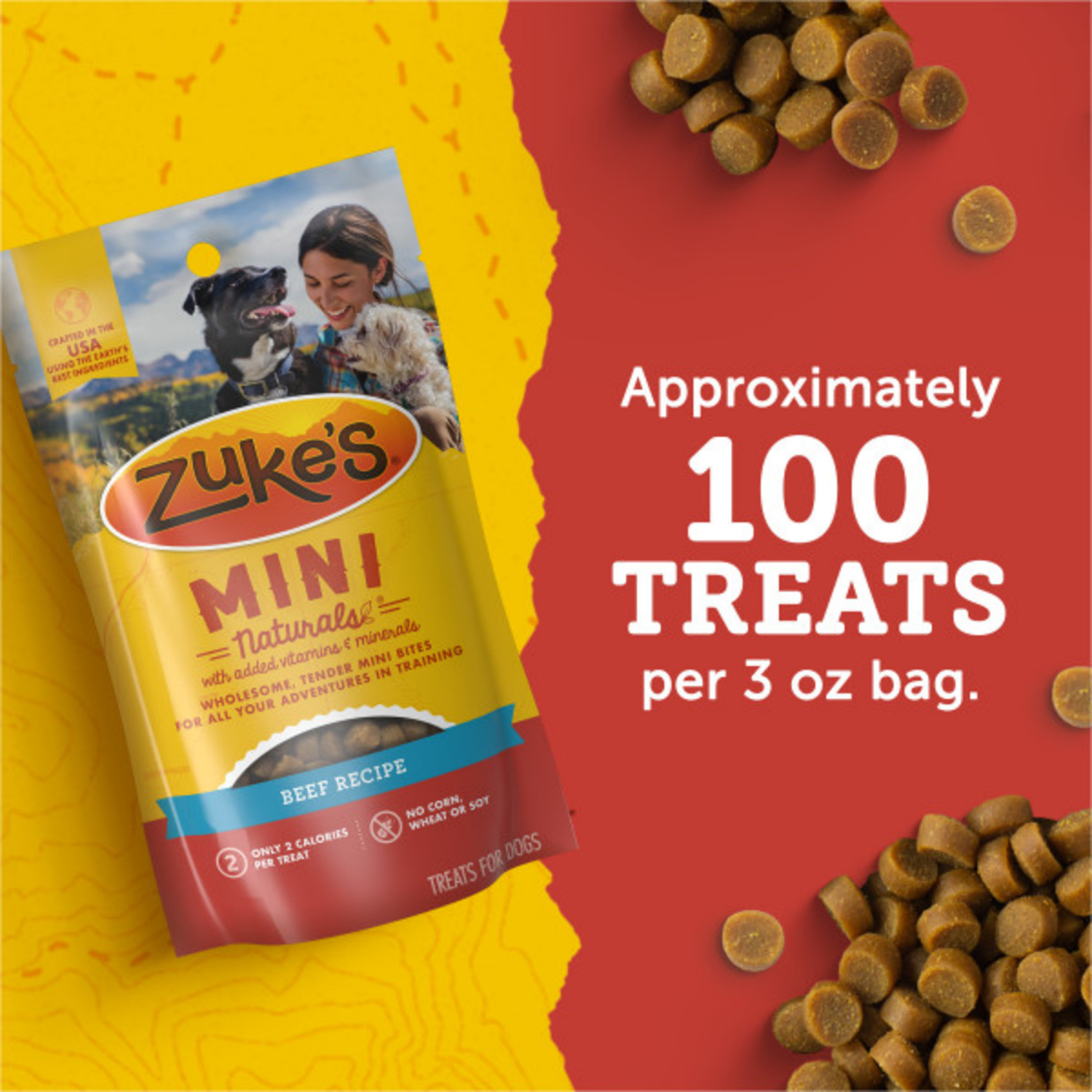slide 2 of 7, Zuke's Mini Naturals Training Dog Treats with Real Beef, 3 oz