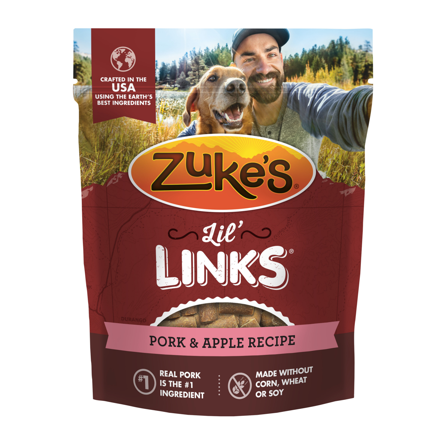 slide 1 of 5, Zuke's Zuke’s Lil’ Links Dog Treats for Dogs, Snacking Sausage Treats for Dogs, Made with Real Pork & Apple, 6 oz. Resealable Pouch - 6 oz. Bag, 6 oz