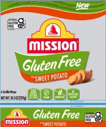 Mission Gluten Free Sweet Potato Tortilla Wraps 6 ea