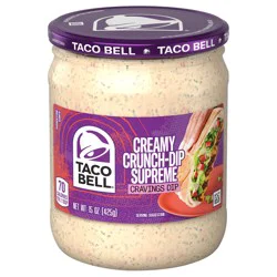 Taco Bell Creamy Crunch-Dip Supreme Cravings Dip, 15 oz Jar