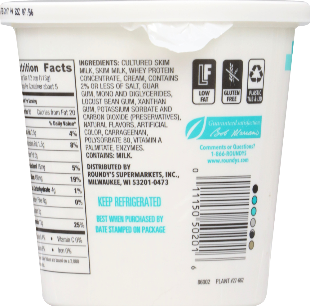 slide 2 of 4, Roundy's Roundys Low Fat Small Curd Cottage Cheese, 22 oz