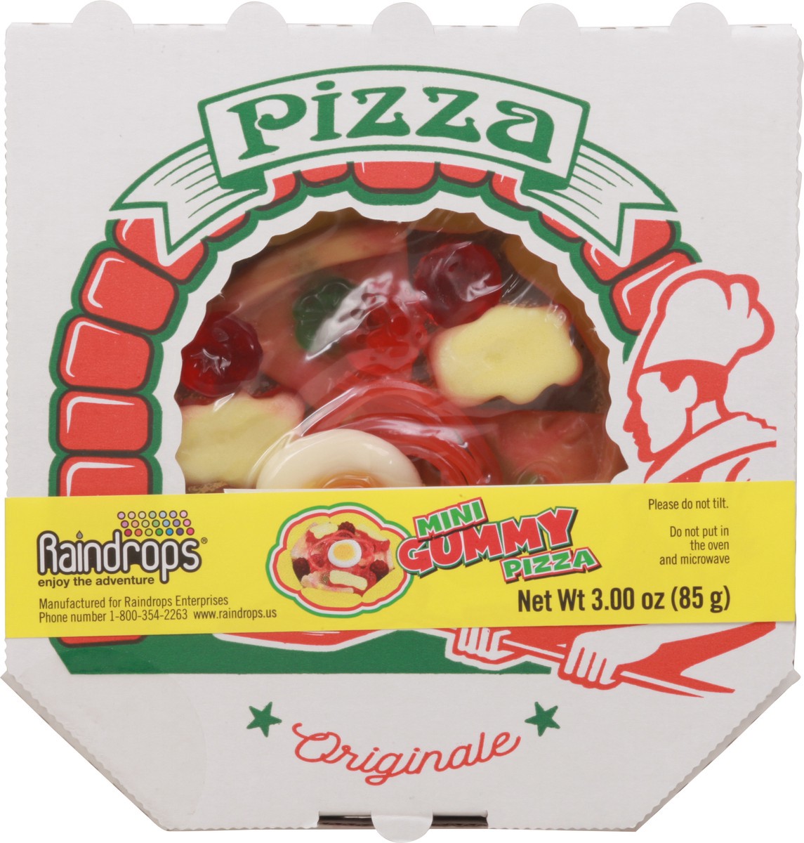 slide 6 of 9, Raindrops Originale Mini Gummy Pizza 3.00 oz Box, 3 oz