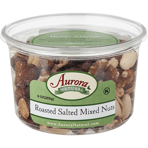 slide 1 of 8, Aurora Natural Mixed Nuts, Roasted, Salted, 9 oz