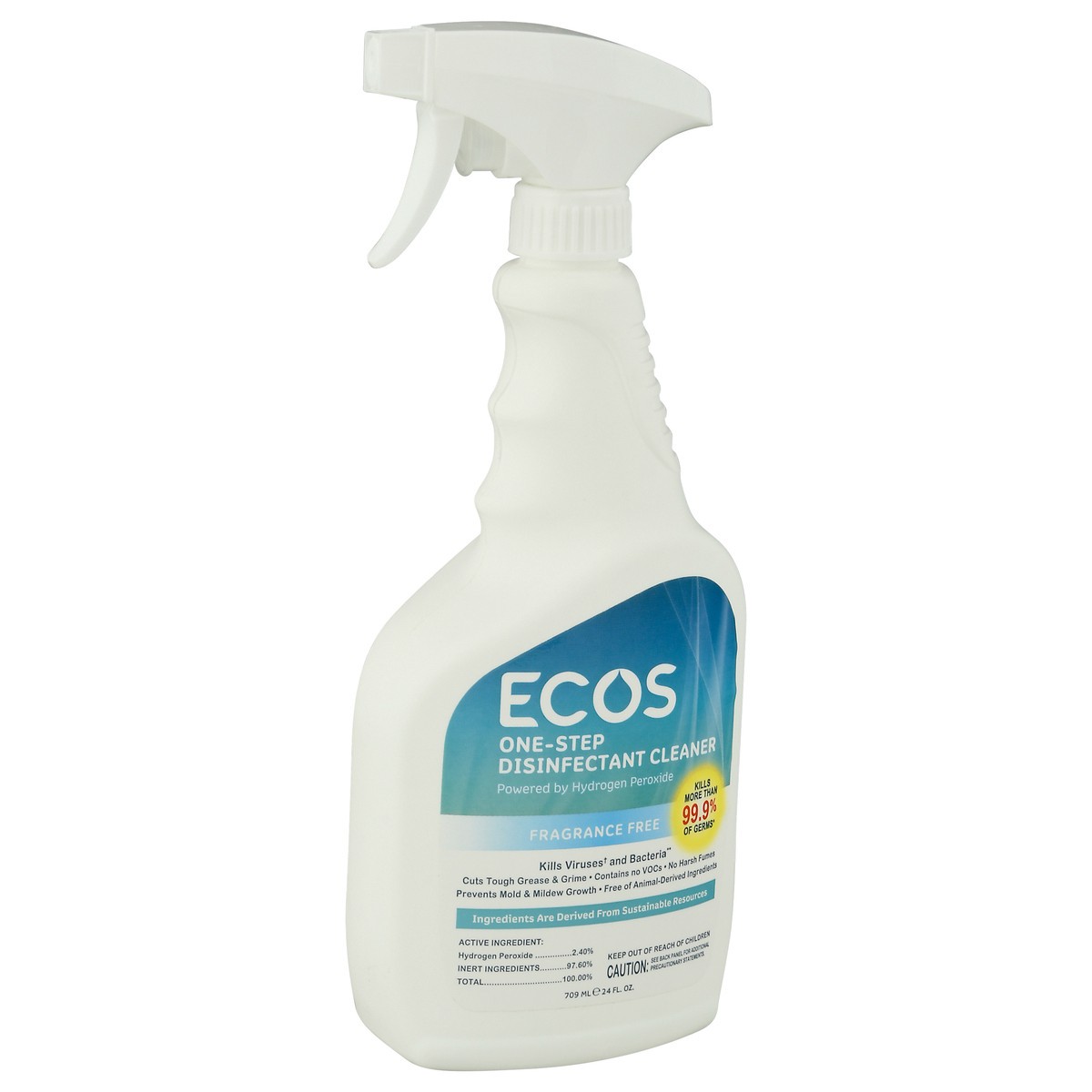 slide 2 of 10, Ecos One-Step Fragrance Free Disinfectant Cleaner 24 fl oz, 1 ct