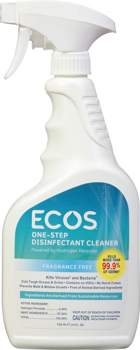 slide 1 of 10, Ecos One-Step Fragrance Free Disinfectant Cleaner 24 fl oz, 1 ct