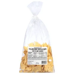 Don Pancho Restaurant Style Yellow Corn Hint of Lime Flavored Tortilla Chips 14 oz