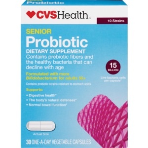 slide 1 of 1, CVS Health Senior Probiotic Vegetable Capsules, 30 ct