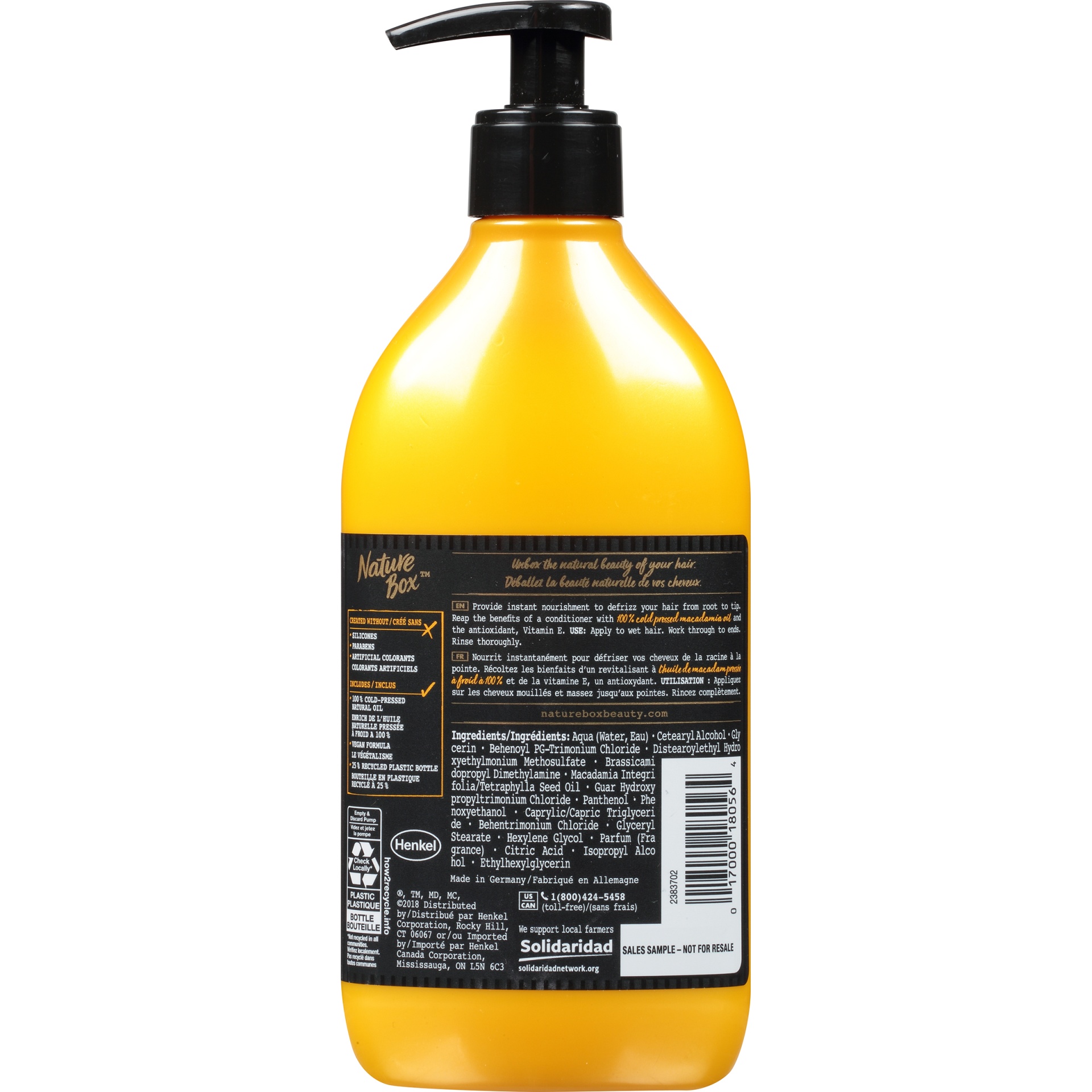 slide 4 of 5, Nature Box Anti-Frizz Conditioner, with 100% Cold Pressed Macadamia Oil, 13 oz