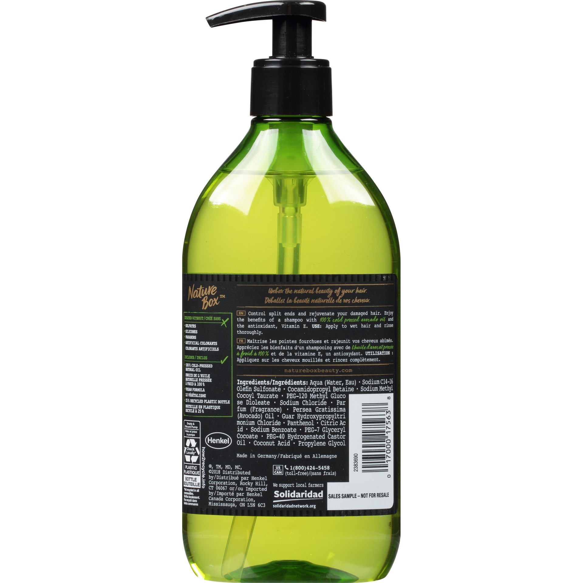 slide 4 of 5, Nature Box Deep Hair Repair Shampoo, with 100% Cold Pressed Avocado Oil, 13 oz