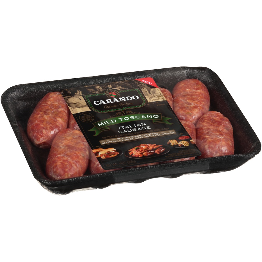 slide 8 of 8, Carando Mild Toscano Italian Sausage, 14 oz