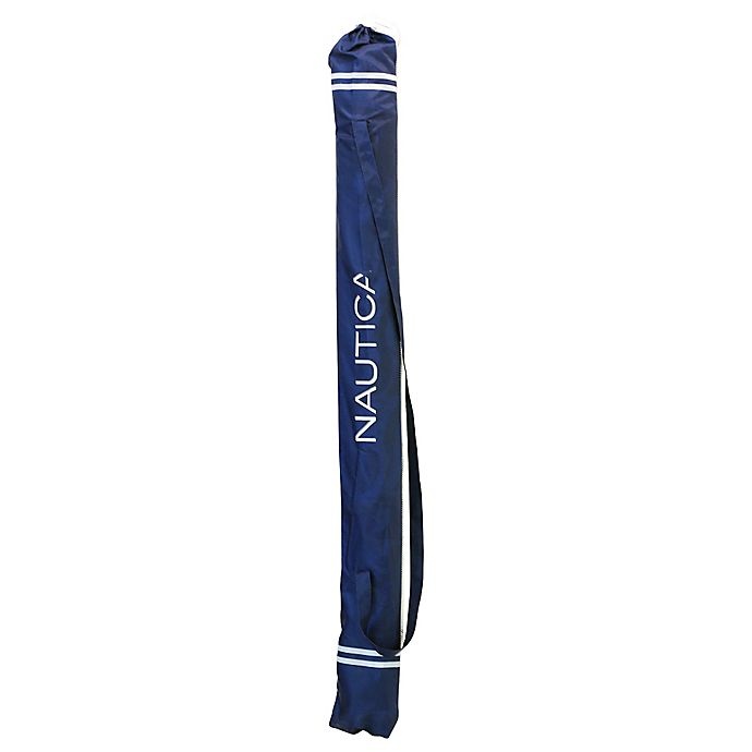 slide 4 of 4, Nautica Beach Umbrella - Blue, 7 ft