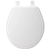 slide 3 of 5, Mayfair Round Molded Wood Whisper Close Toilet Seat - White, 1 ct