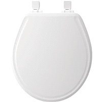 slide 4 of 5, Mayfair Round Molded Wood Whisper Close Toilet Seat - White, 1 ct