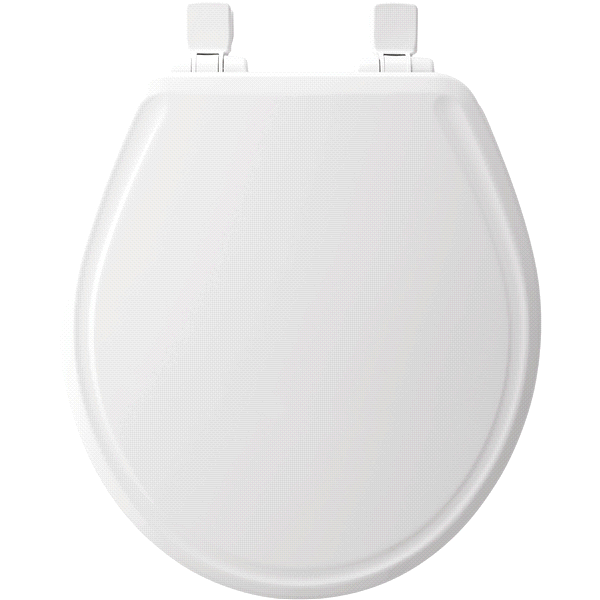 slide 5 of 5, Mayfair Round Molded Wood Whisper Close Toilet Seat - White, 1 ct