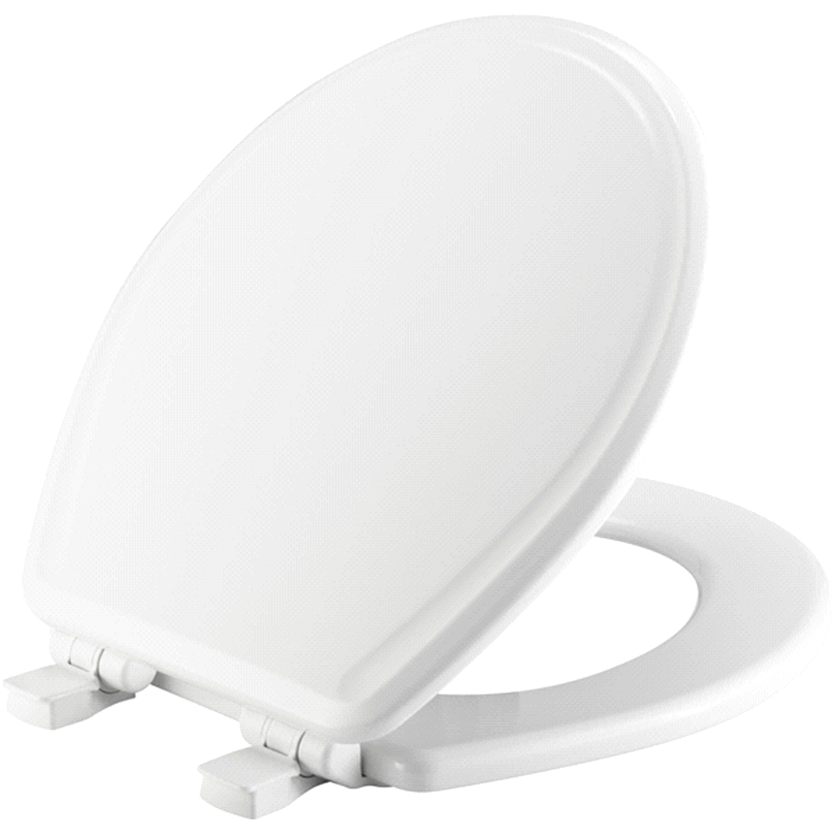 slide 1 of 5, Mayfair Round Molded Wood Whisper Close Toilet Seat - White, 1 ct