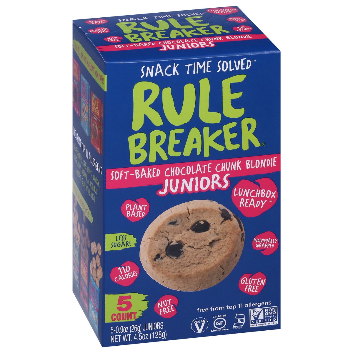 slide 2 of 9, Rule Breaker Soft-Baked Chocolate Chunk Blondie Juniors 5 ea, 5 ct