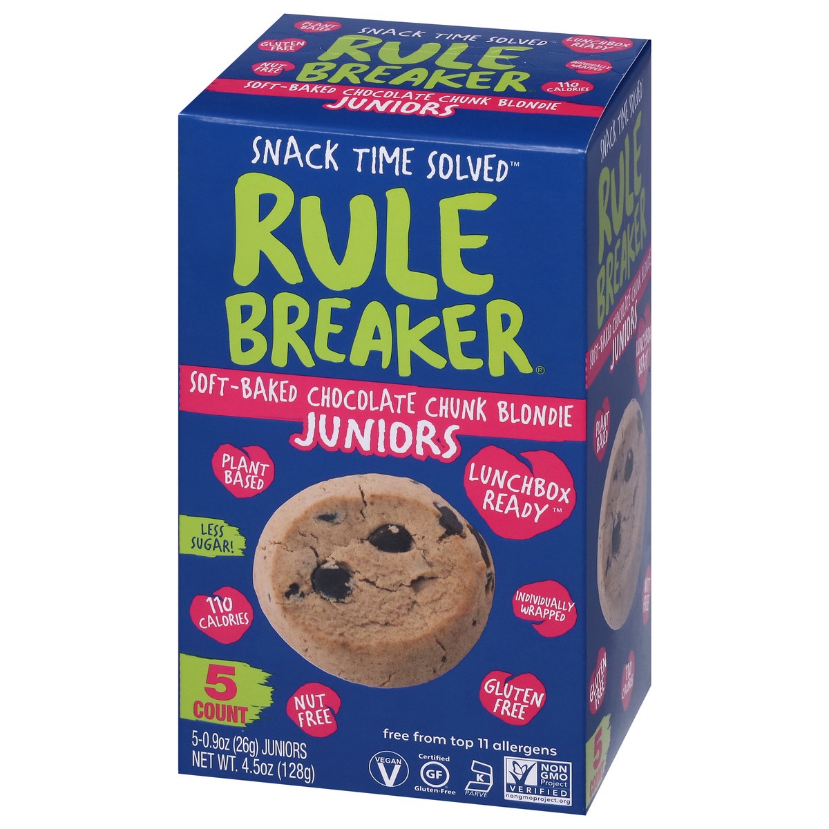 slide 3 of 9, Rule Breaker Soft-Baked Chocolate Chunk Blondie Juniors 5 ea, 5 ct