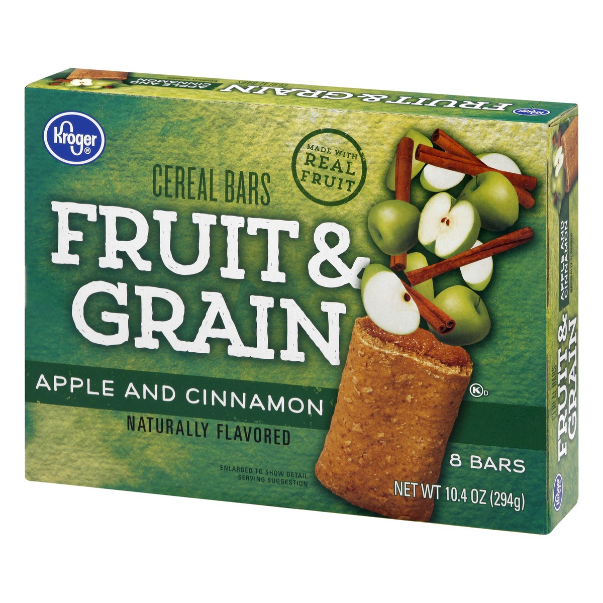 slide 2 of 10, Kroger Fruit & Grain Cereal Bars - Apple Cinnamon, 8 ct; 1.3 oz