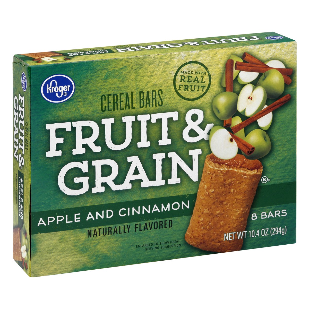 slide 10 of 10, Kroger Fruit & Grain Cereal Bars - Apple Cinnamon, 8 ct; 1.3 oz