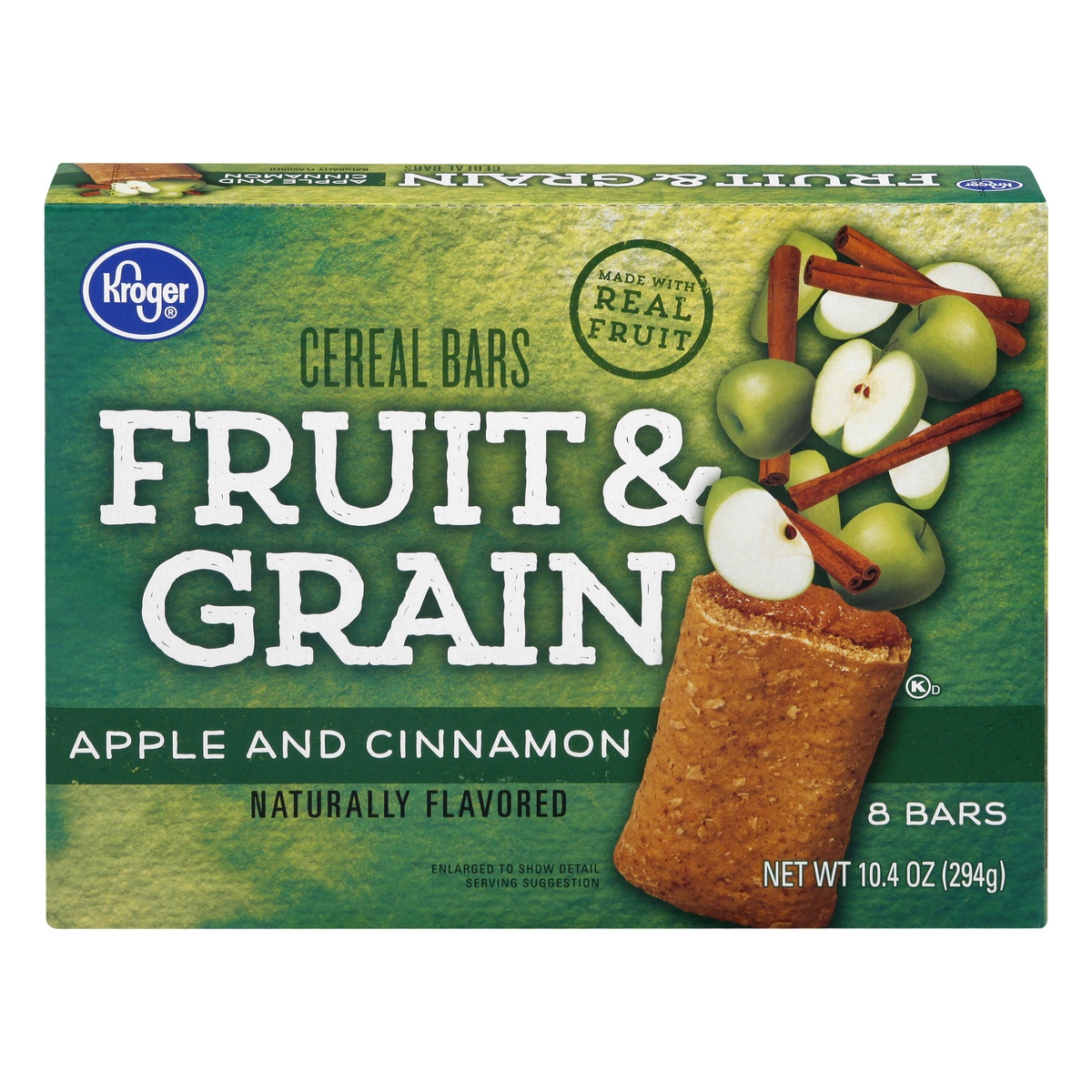 slide 1 of 10, Kroger Fruit & Grain Cereal Bars - Apple Cinnamon, 8 ct; 1.3 oz