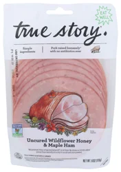 True Story Uncured Honey Maple Ham, 6 oz