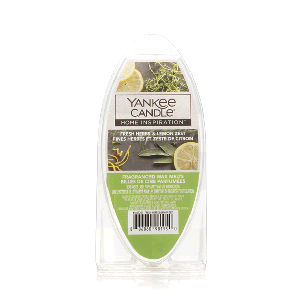 slide 1 of 1, Yankee Candle Home Inspiration Wax Cube Fresh Herbs and Lemon Zest, 2.6 oz