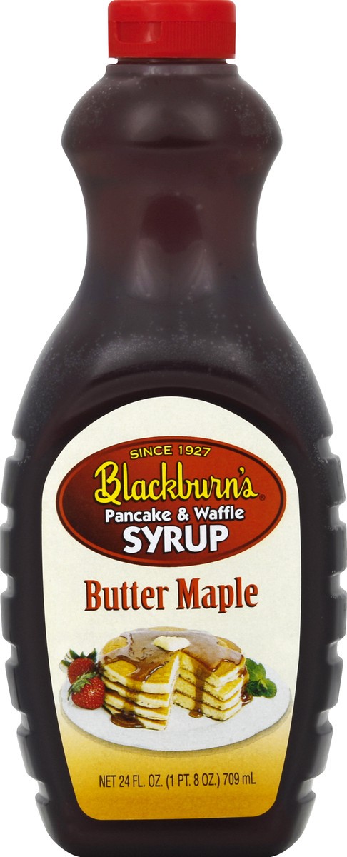 slide 1 of 3, Blackburns Syrup Pancake & Waffle Syrup 24 oz, 24 oz