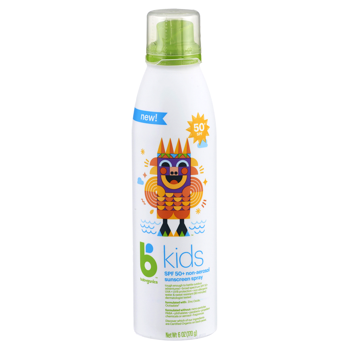 slide 1 of 4, Babyganics 50 SPF Kids Sunscreen Spray, 6 fl oz