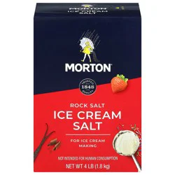 Morton Ice Cream Salt, Rock Salt for Ice Cream Making, 4 lb Box