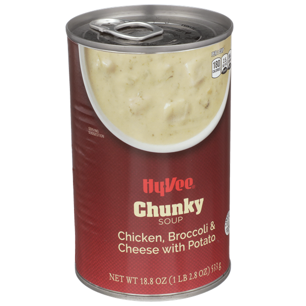 slide 1 of 1, Hy-vee Chicken, Broccoli & Cheese With Potato Chunky Soup, 18.8 oz