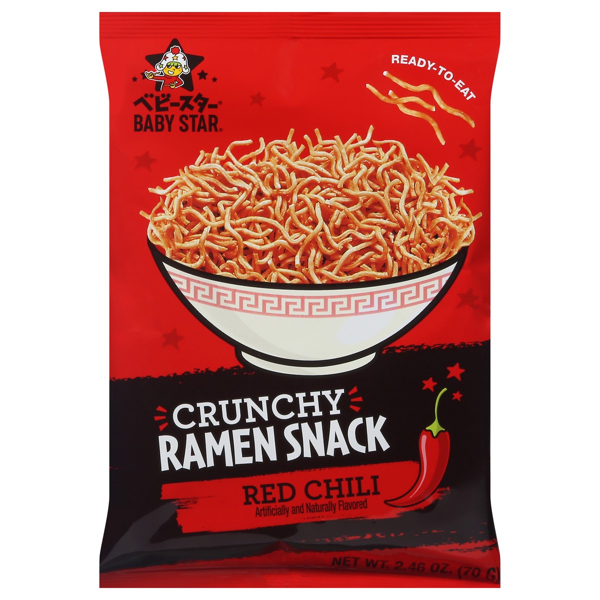 slide 12 of 14, Baby Star Crunchy Red Chili Ramen Snack 2.46 oz, 2.46 oz