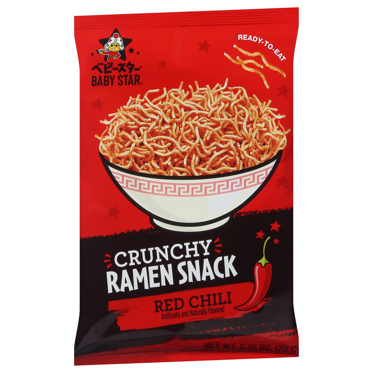 slide 7 of 14, Baby Star Crunchy Red Chili Ramen Snack 2.46 oz, 2.46 oz