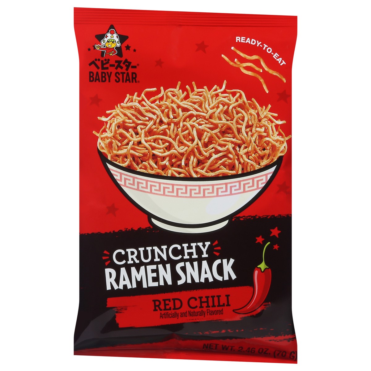 slide 10 of 14, Baby Star Crunchy Red Chili Ramen Snack 2.46 oz, 2.46 oz