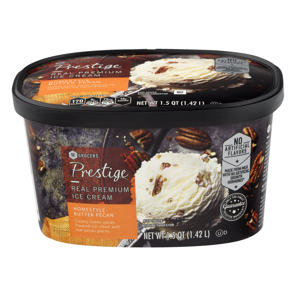 Prestige Real Premium Ice Cream Homestyle Butter Pecan 48 oz Shipt