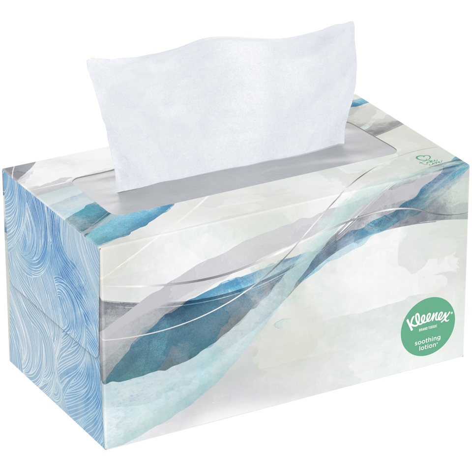 slide 1 of 1, Kleenex Tissues with Lotion White, 170 ct