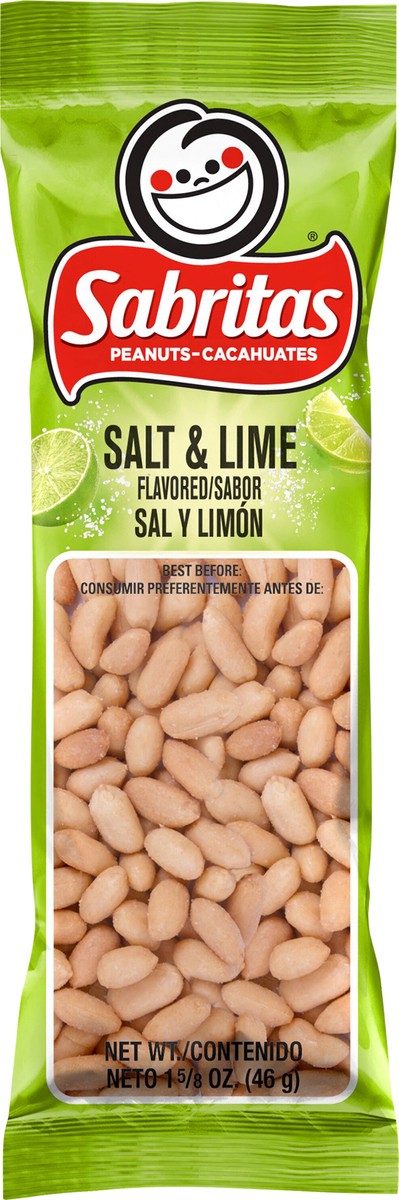 slide 5 of 6, Sabritas Peanuts Salt & Lime 1 - 5/8 OZ, 1.62 oz