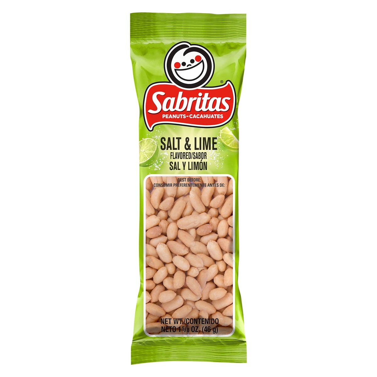 slide 4 of 6, Sabritas Peanuts Salt & Lime 1 - 5/8 OZ, 1.62 oz