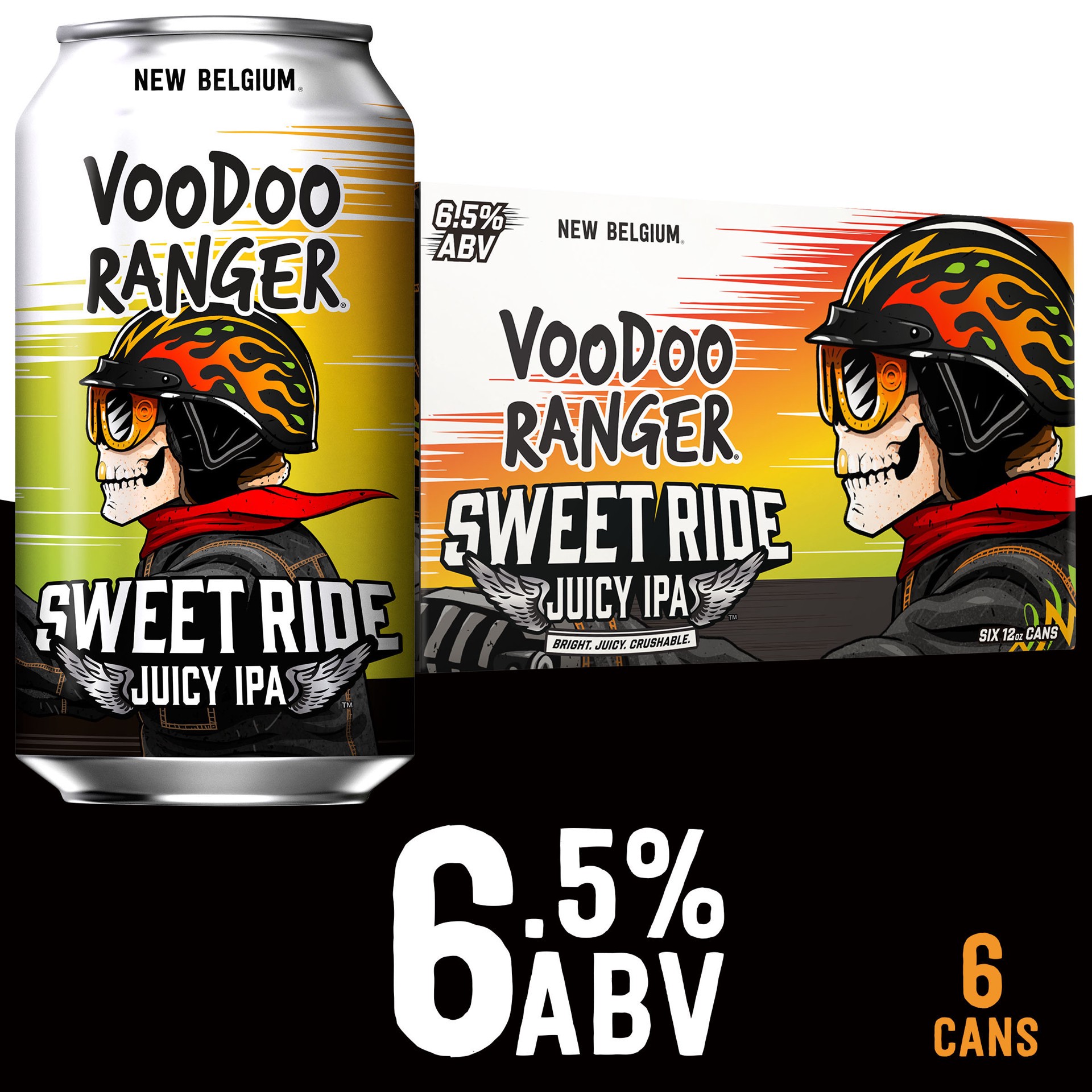 slide 1 of 13, Voodoo Ranger Sweet Ride Juicy IPA, 6 Pack, 12 fl oz Cans, 6 ct