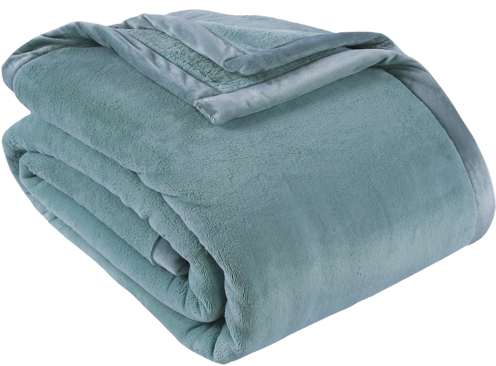 slide 1 of 1, Berkshire Blanket Prima Plush Throw Blanket - Blue, 108 in x 90 in