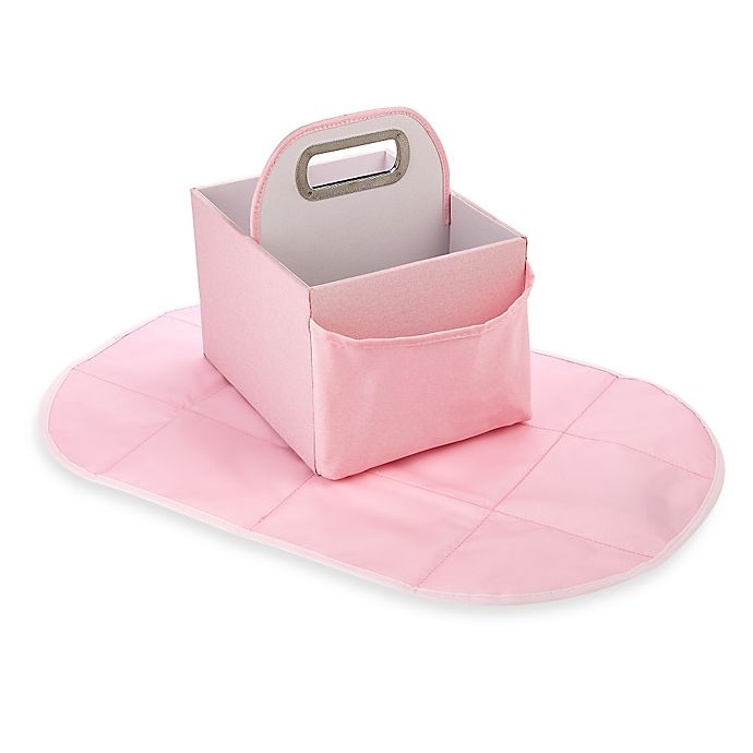 slide 2 of 2, JJ Cole Diaper and Wipes Caddy - Pink, 1 ct