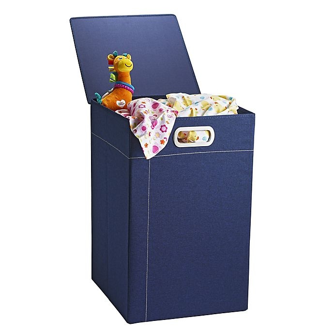 slide 2 of 2, JJ Cole Hamper - Navy Heather, 1 ct