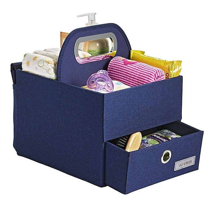 slide 2 of 3, JJ Cole Diaper Caddy - Navy, 1 ct