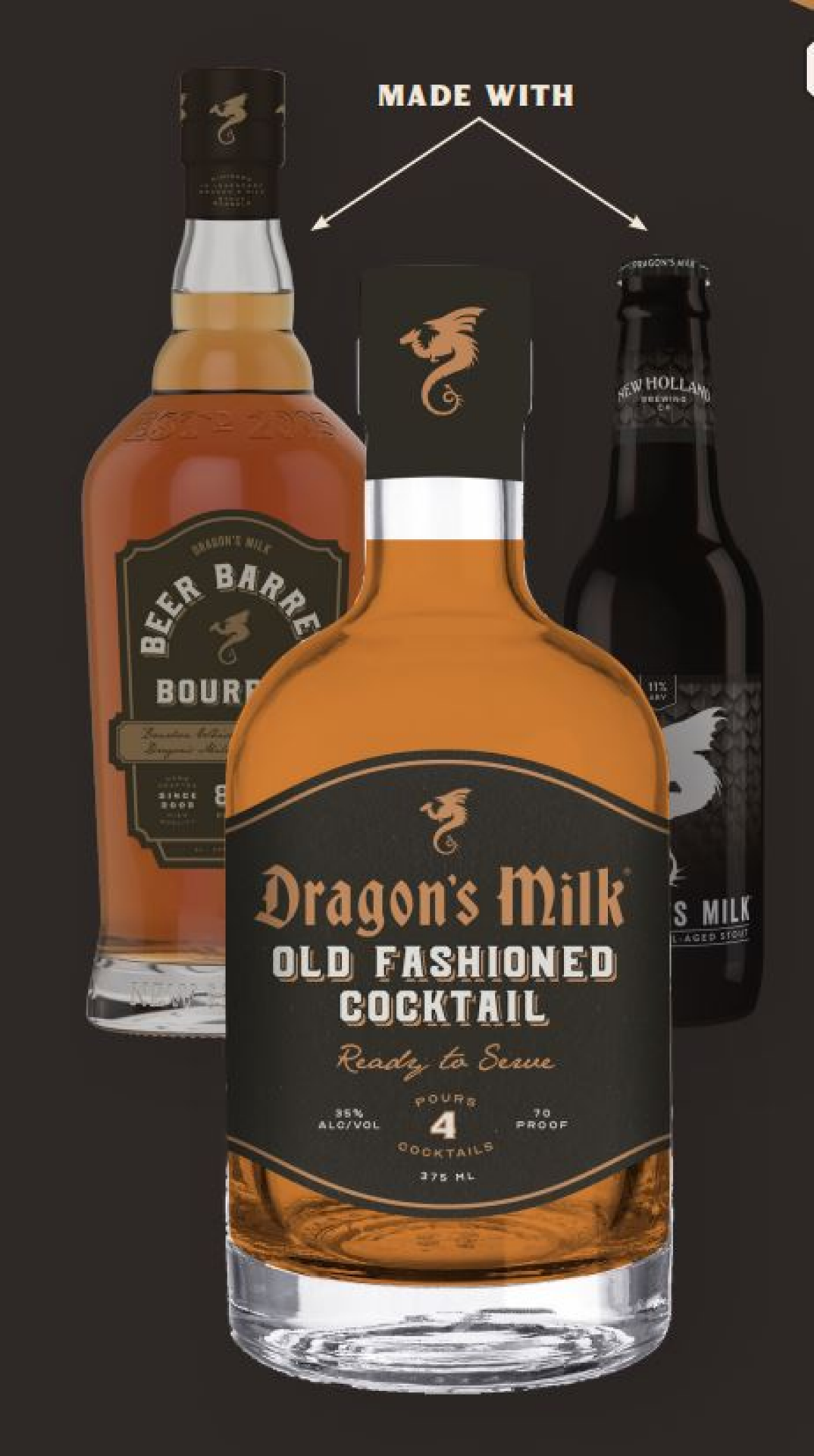 slide 1 of 1, Dragons Milk Old Fashioned Dragon's Milk Old Fashioned, 375 ml