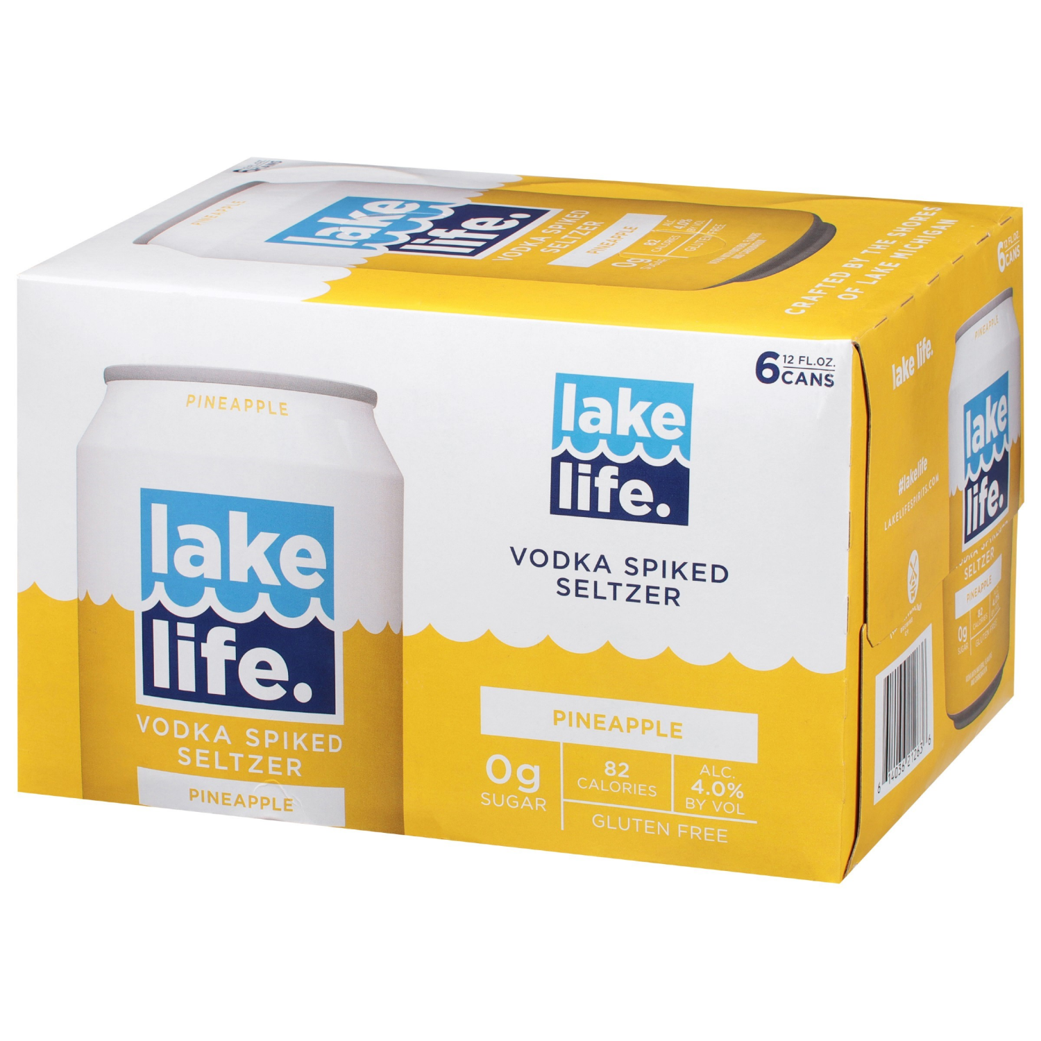 slide 2 of 3, Lake Life Vodka Spiked Seltzer, Pineapple, 6 ct; 12 oz