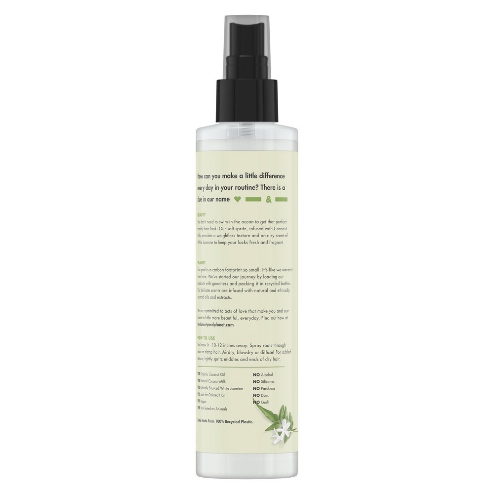 slide 5 of 7, Love Beauty & Planet Coconut Milk and White Jasmine Beachy Texture Salt Spritz Hair Spray, 6.7 oz