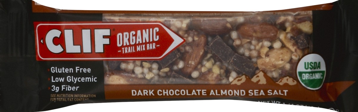 slide 5 of 5, CLIF Organic Dark Chocolate Almond Sea Salt Trail Mix Bar, 1.41 oz