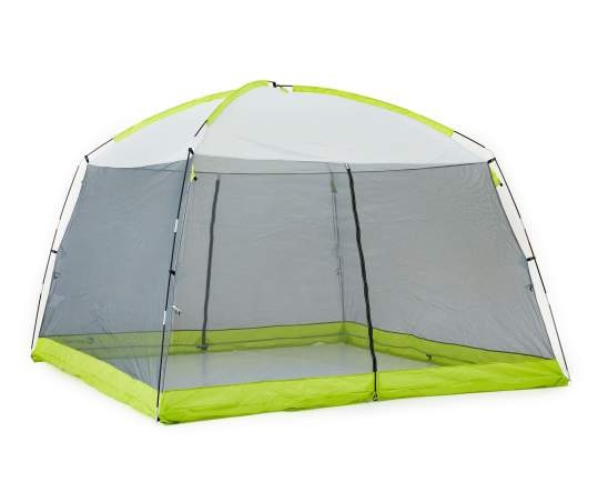 slide 1 of 1, Tahoe Trails White & Green Dual-Side Screen House Tent, 1 ct