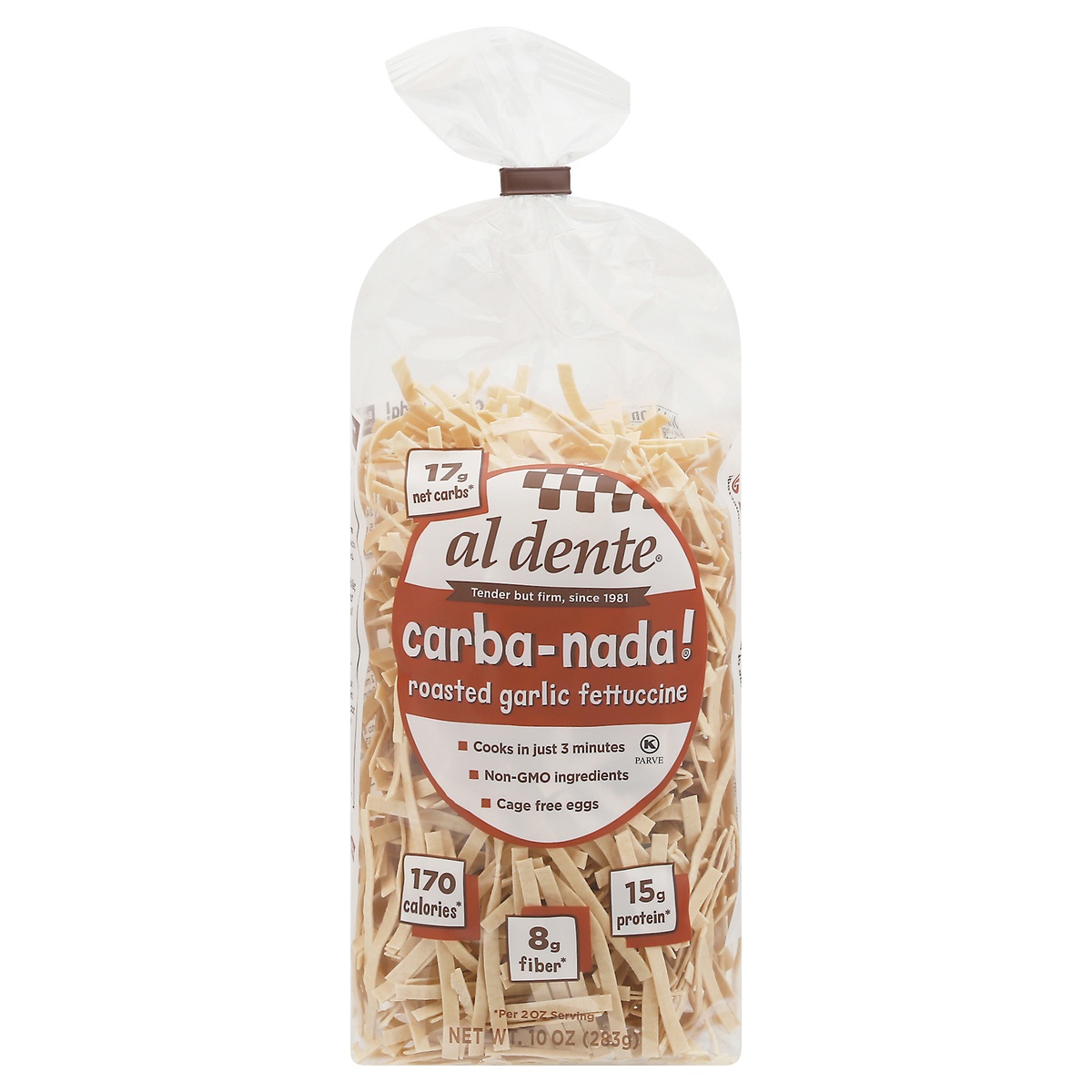slide 1 of 1, Al Dente Pasta Roasted Garlic Fettuccine, 10 oz