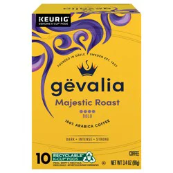Gevalia Majestic Roast Bold Roast K-Cup Coffee Pods, 10 ct Box